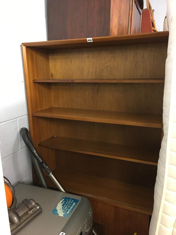 Teak sliding door bookcase