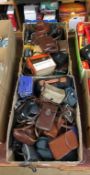 Large quantity of cameras in two boxes