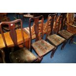 Set of four Queen Anne style chairs