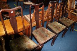 Set of four Queen Anne style chairs