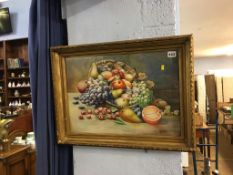 Watercolour, still life in gilt frame