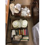 Four boxes of assorted including Midwinter dinner china, Royal Albert tea set