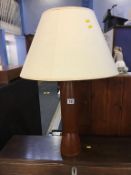 Teak table lamp