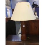 Teak table lamp