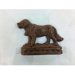 Cast iron dog door stop