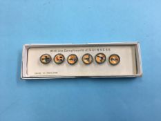 Boxed set of six Guinness buttons