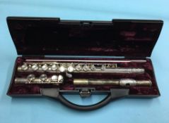 A cased Buffet Crampon flute