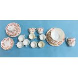 A Charles Wileman 'Foley China' part tea set comprising; six side plates, five saucers and four cups