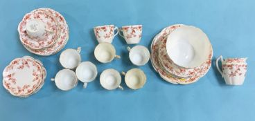 A Charles Wileman 'Foley China' part tea set comprising; six side plates, five saucers and four cups