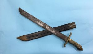 A German short sword and scabbard