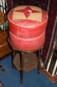 Octagonal occasional table and a footstool