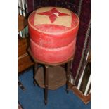 Octagonal occasional table and a footstool
