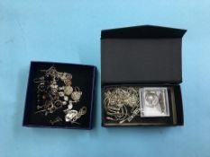 Quantity of silver jewellery, in two boxes