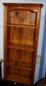 Pine tall bookcase