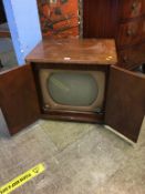 A walnut cased television by The English Electric Company Limited of London