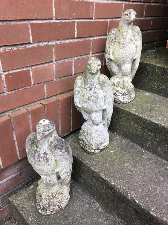 Three composite stone garden Eagles. Contactless collection is strictly by appointment on