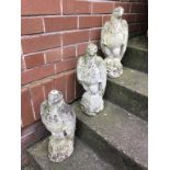 Three composite stone garden Eagles. Contactless collection is strictly by appointment on