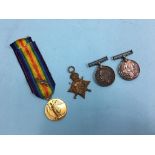 World War I trio to 13327 CPL G.E Fitzjohn Yorks and a single medal to 108705 GNR W.J. Gibson R.A.