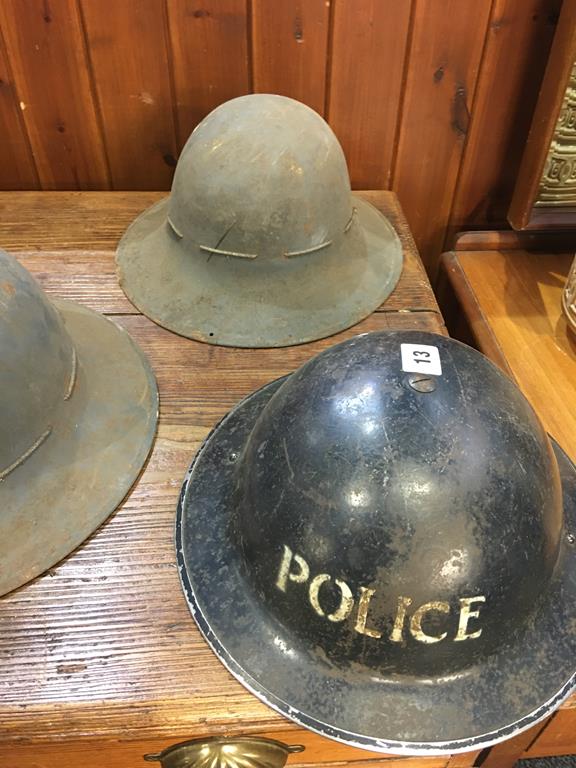 Collection of five tin helmets. Contactless collection is strictly by appointment on Thursday, - Image 3 of 3