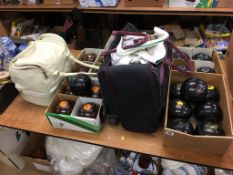 Quantity of lawn bowls and kit. Contactless collection is strictly by appointment on Thursday,