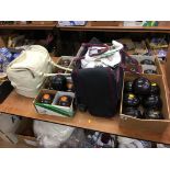 Quantity of lawn bowls and kit. Contactless collection is strictly by appointment on Thursday,