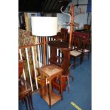 Two oval magazine racks, standard lamp, coat stand etc. Contactless collection is strictly by