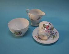 A Shelley 'Wild Flowers' tea service. Contactless collection is strictly by appointment on Thursday,