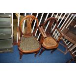 Pair of ships cane seated armchairs. Contactless collection is strictly by appointment on
