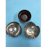 Three silver bowls, various makers and dates, 5 oz. Contactless collection is strictly by