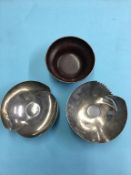 Three silver bowls, various makers and dates, 5 oz. Contactless collection is strictly by