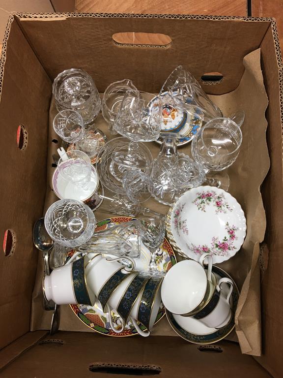 Two boxes of assorted including Royal Doulton 'Carlyle', Royal Albert 'Lavender Rose' etc. - Image 2 of 3