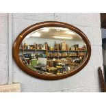 Mahogany framed oval mirror. Contactless collection is strictly by appointment on Thursday, Friday