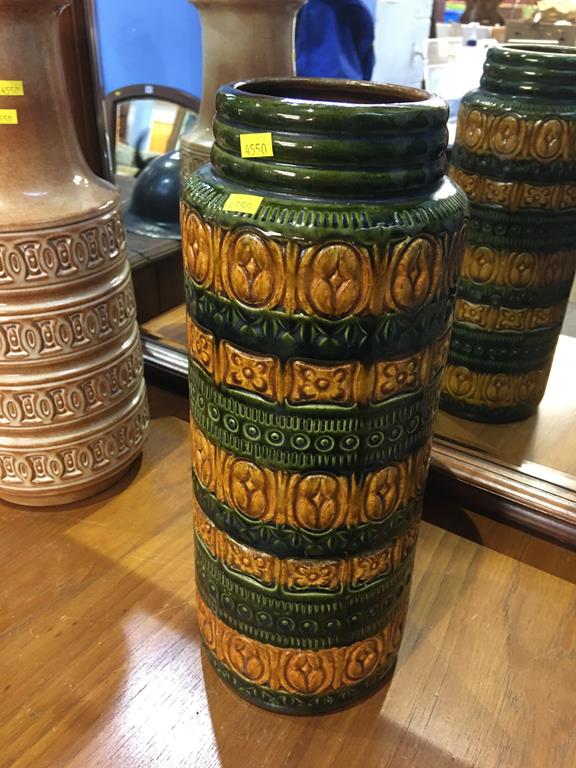 Two West German vases. Contactless collection is strictly by appointment on Thursday, Friday and - Image 2 of 3