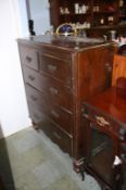 An Edwardian straight front chest of drawers, 107cm wide. Contactless collection is strictly by