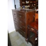 An Edwardian straight front chest of drawers, 107cm wide. Contactless collection is strictly by