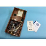 Heath and Co. 'Hezzanith' sextant, in fitted case, with paper work and accessories. Contactless