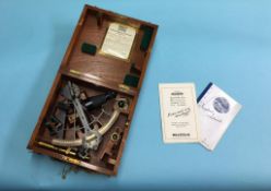 Heath and Co. 'Hezzanith' sextant, in fitted case, with paper work and accessories. Contactless