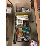 Three boxes assorted including tea china, vintage games etc. Contactless collection is strictly by