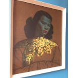 Print by Tretchikoff, 'The Chinese Girl', 60 x 38cm. Contactless collection is strictly by