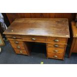 Pine pedestal desk. Contactless collection is strictly by appointment on Thursday, Friday and