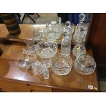 Quantity of cut glass, decanters, bowls etc. Contactless collection is strictly by appointment on