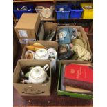 Five boxes assorted including dolls and china. Contactless collection is strictly by appointment