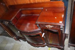 An Edwardian mahogany side cabinet. Contactless collection is strictly by appointment on Thursday,