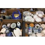 Four boxes assorted china, Hornsea, Johnson Bros etc. Contactless collection is strictly by
