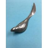 A silver bird letter opener, by Allan Schaff for Georg Jensen. Contactless collection is strictly by