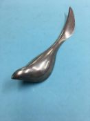 A silver bird letter opener, by Allan Schaff for Georg Jensen. Contactless collection is strictly by