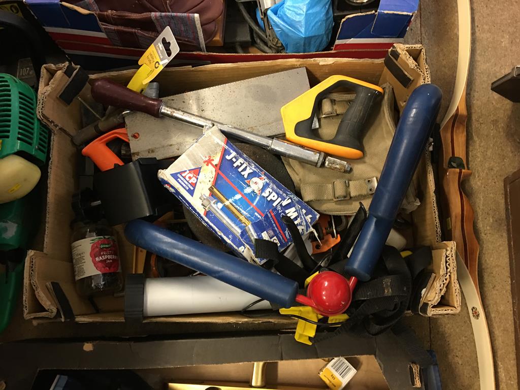 Four boxes of tools, a vice and a petrol hedge trimmer. Contactless collection is strictly by - Image 3 of 6