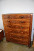 Victorian mahogany straight front chest of drawers. Contactless collection is strictly by