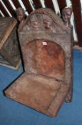 A carved tribal seat, Contactless collection is strictly by appointment on Thursday, Friday and