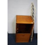 A teak wall cabinet and a single shelf. Contactless collection is strictly by appointment on